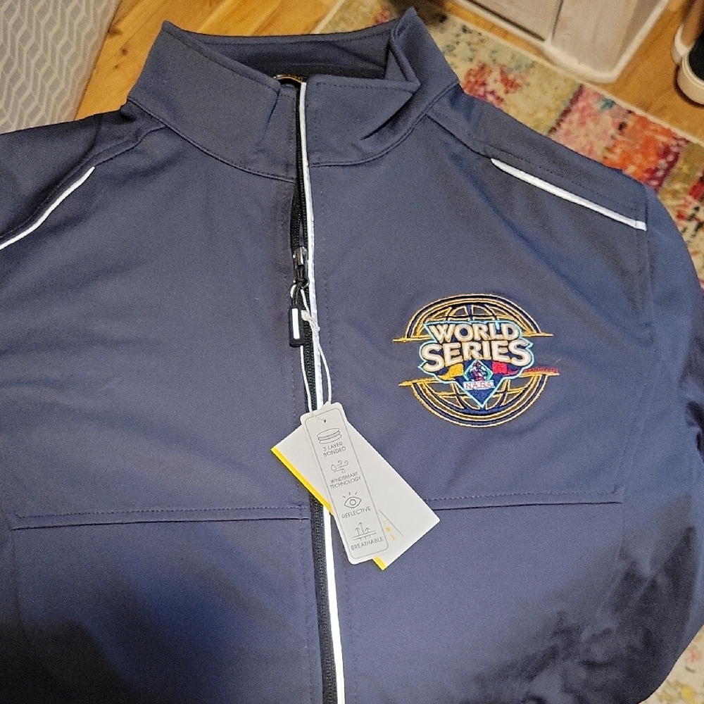 World Series Navy Zip-Up Jacket with Embroidered Logo